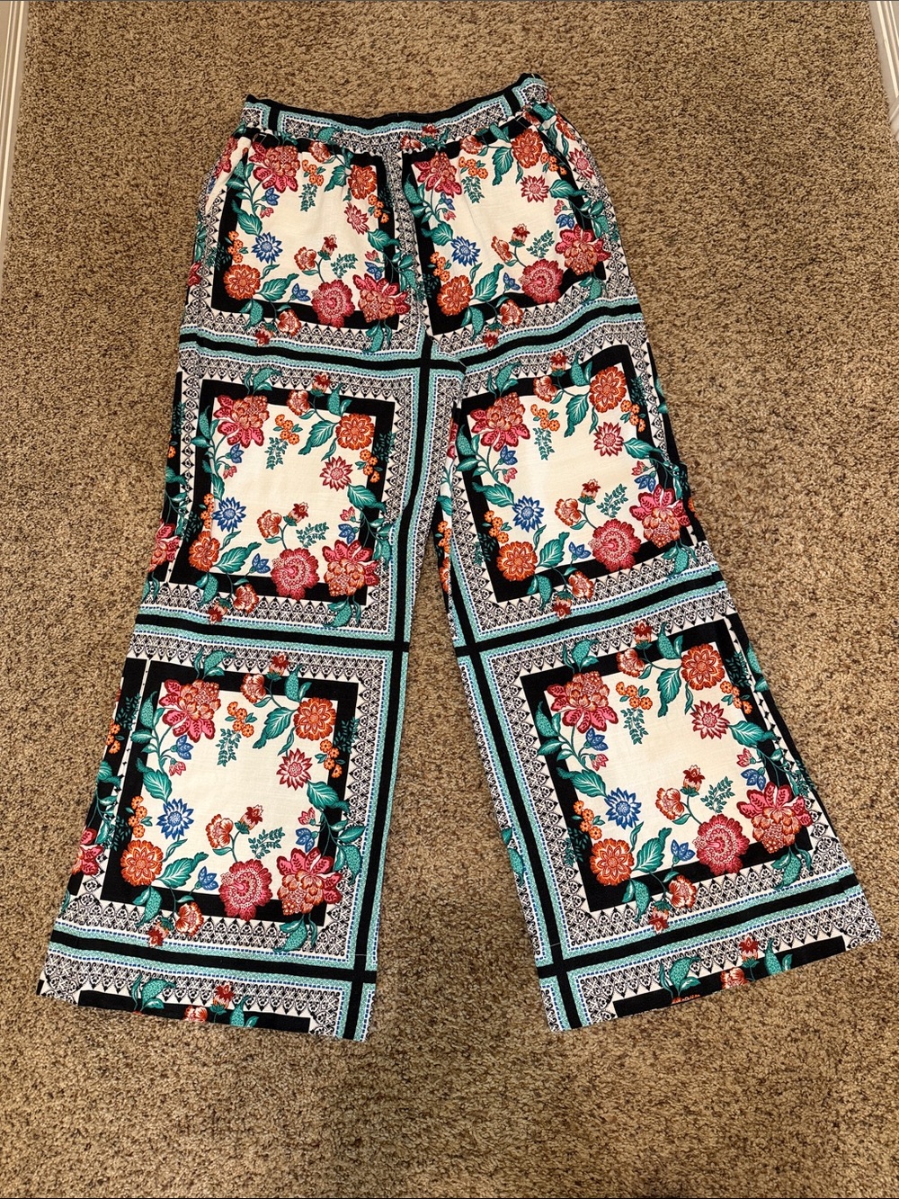 Draper James Floral Printed Wide Leg Lounge Pants - Multicolor